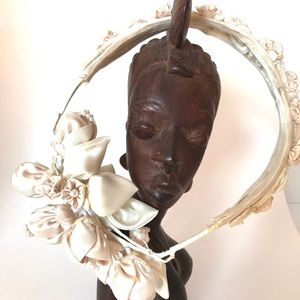 Vintage Floral Pearl Crown